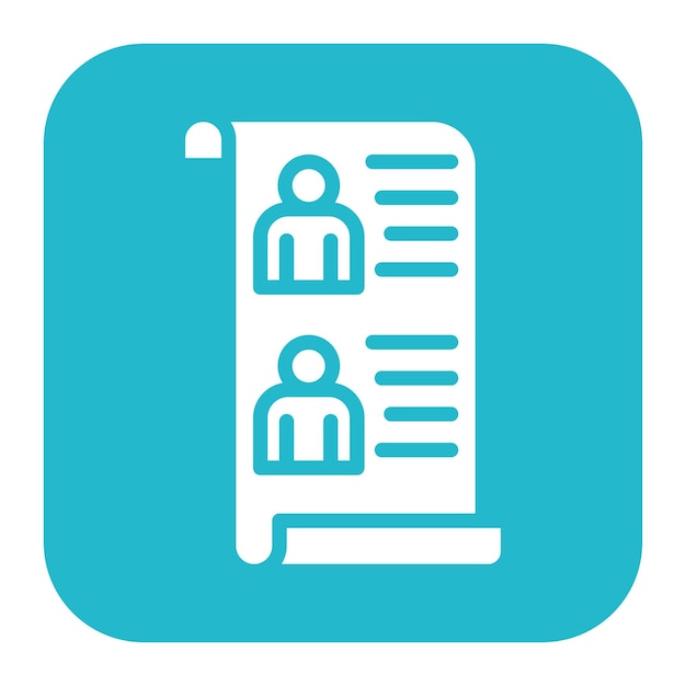 Imagen vectorial del icono de la lista de invitados Se puede utilizar para eventos de premios