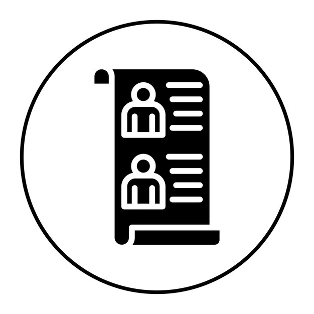 Imagen vectorial del icono de la lista de invitados Se puede utilizar para eventos de premios