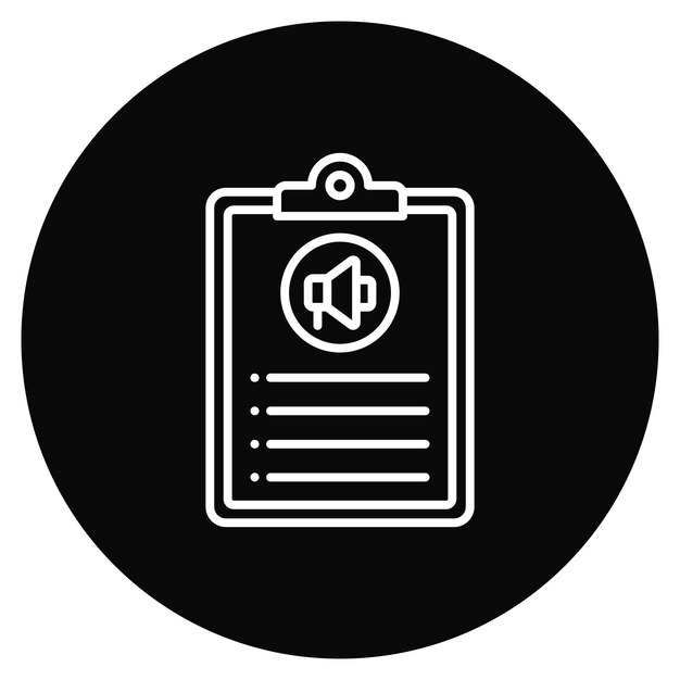Imagen vectorial del icono de la lista de mercado Se puede utilizar para la tecnología de marketing