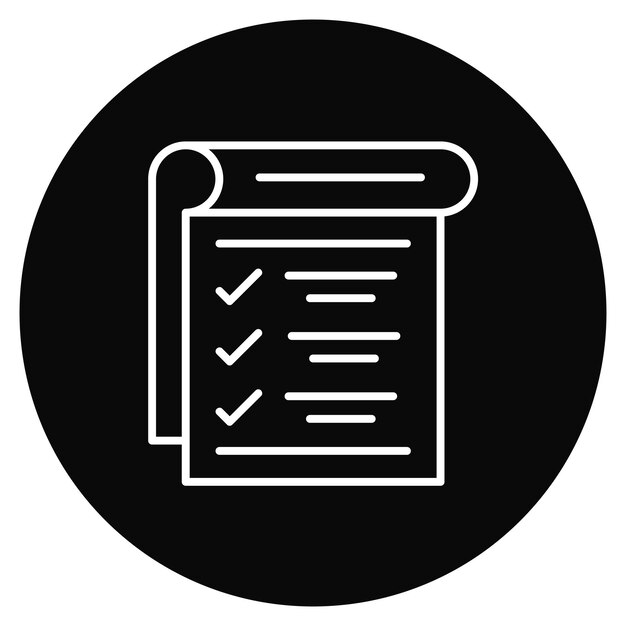 Imagen vectorial de icono de lista Se puede usar para la diplomacia
