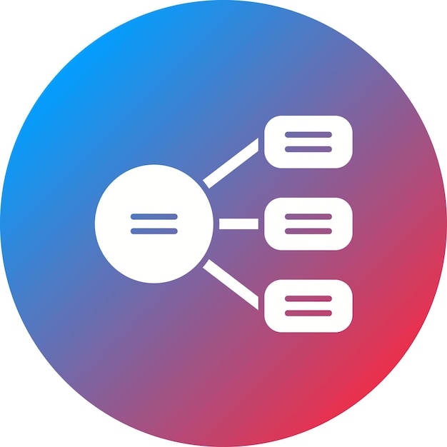 Vector la imagen vectorial del icono de la lista radial se puede utilizar para la infografía