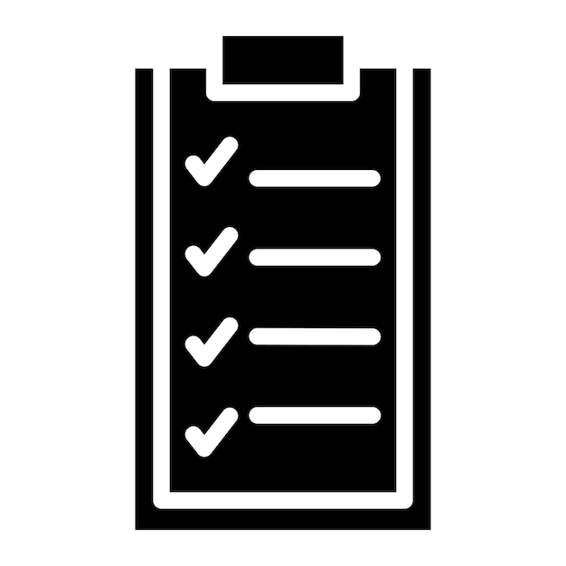 Imagen vectorial del icono de la lista de tareas Se puede utilizar para el trabajo remoto