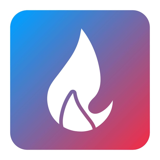 La imagen vectorial del icono de la llama del gas se puede utilizar para el petróleo y el gas