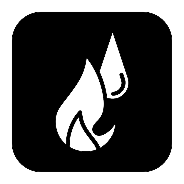 La imagen vectorial del icono de la llama del petróleo se puede utilizar para el petróleo y el gas