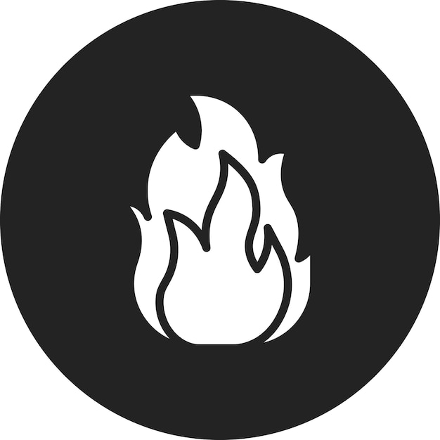 La imagen vectorial del icono de la llama se puede utilizar para las quemaduras de la piel