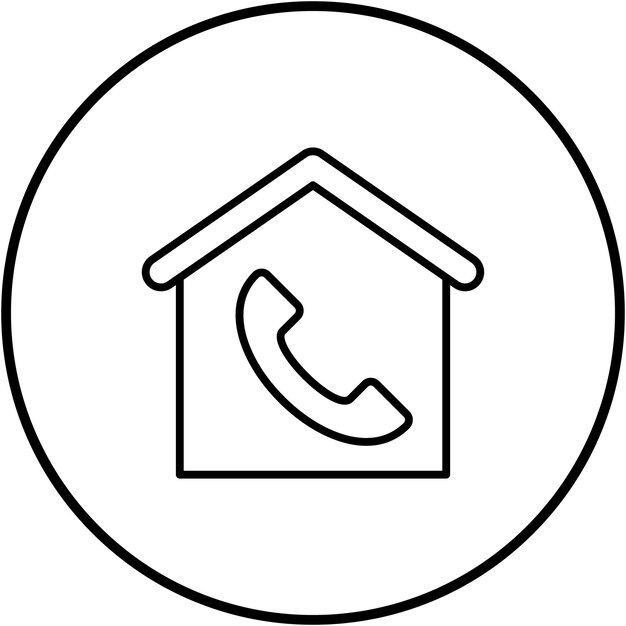 Imagen vectorial de icono de llamada de la agencia de viviendas Se puede utilizar para bienes raíces