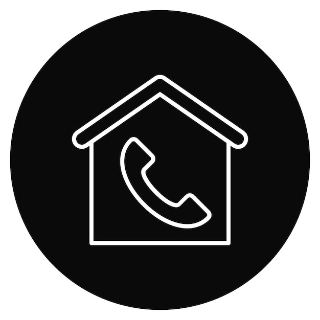Imagen vectorial de icono de llamada de la agencia de viviendas Se puede utilizar para bienes raíces