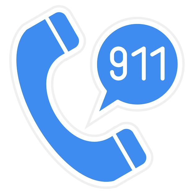 La imagen vectorial del icono de llamada al 911 se puede utilizar para los bomberos