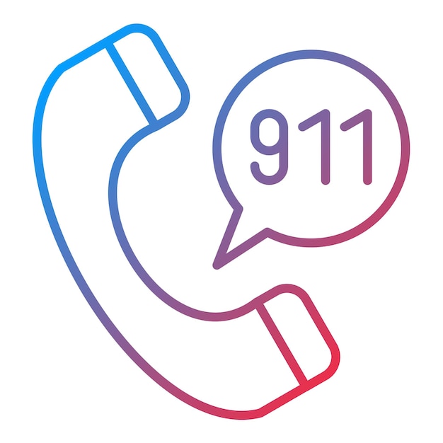 La imagen vectorial del icono de llamada al 911 se puede utilizar para los bomberos