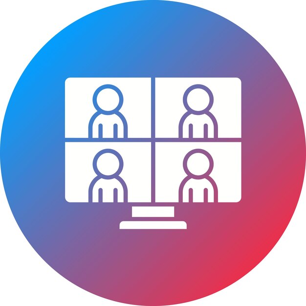 Imagen vectorial de icono de llamada de conferencia Se puede utilizar para negocios basados en el hogar