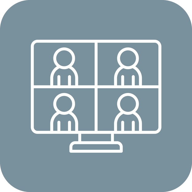 Imagen vectorial de icono de llamada de conferencia Se puede utilizar para negocios basados en el hogar