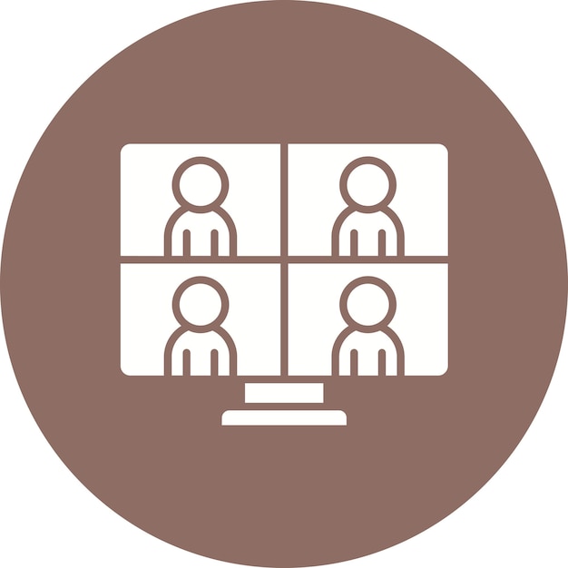 Imagen vectorial de icono de llamada de conferencia Se puede utilizar para negocios basados en el hogar