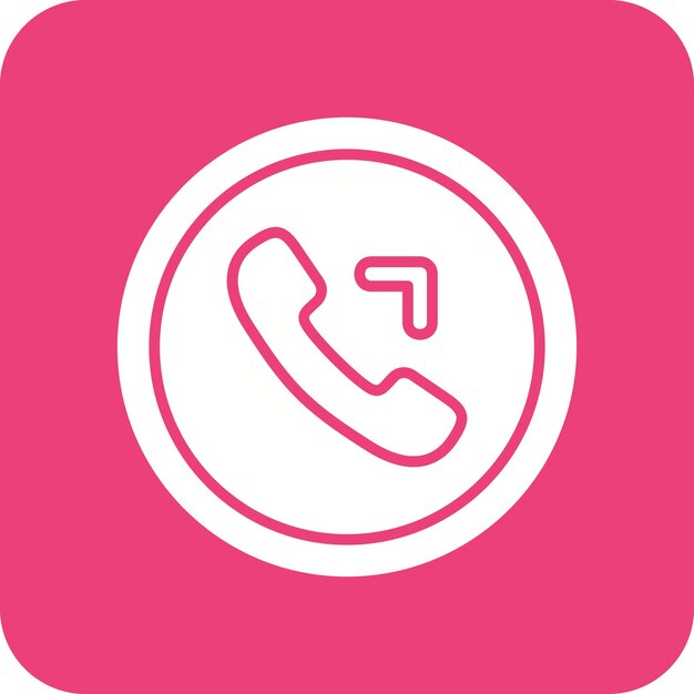 Imagen vectorial del icono de llamada saliente Se puede utilizar para trabajar desde casa