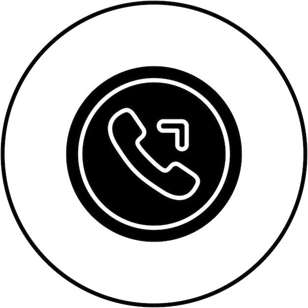 Imagen vectorial del icono de llamada saliente Se puede utilizar para trabajar desde casa