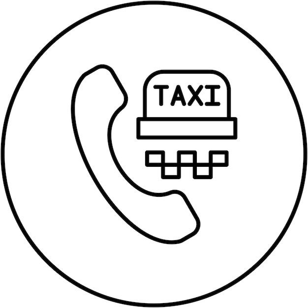 Vector imagen vectorial del icono de llamada de taxi se puede utilizar para el servicio de taxi