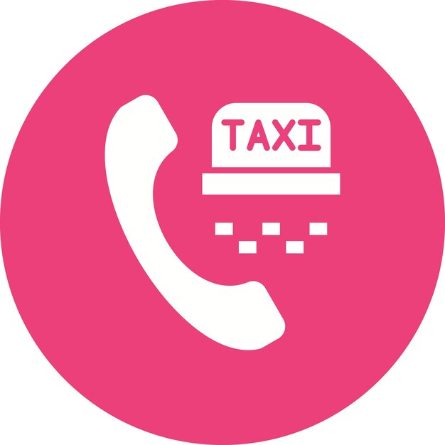 Imagen vectorial del icono de llamada de taxi Se puede utilizar para el servicio de taxi