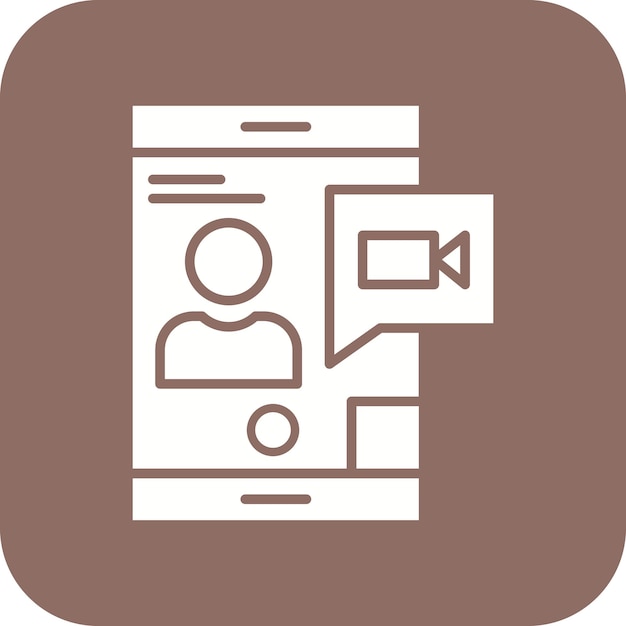 Imagen vectorial de icono de llamada de video Se puede utilizar para comunicaciones