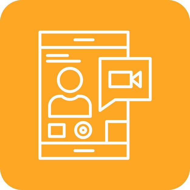 Imagen vectorial de icono de llamada de video Se puede utilizar para comunicaciones