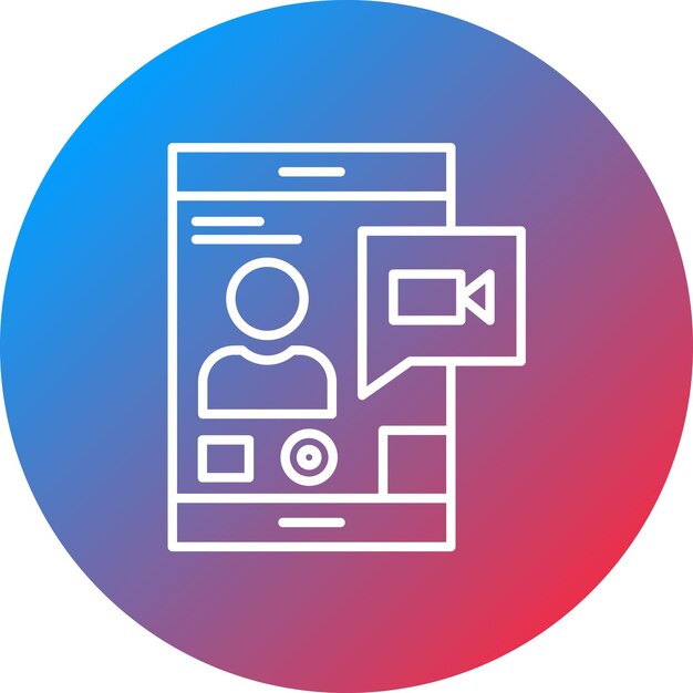 Imagen vectorial de icono de llamada de video Se puede utilizar para comunicaciones