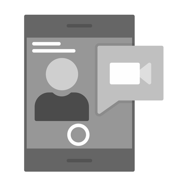 Imagen vectorial de icono de llamada de video Se puede utilizar para comunicaciones