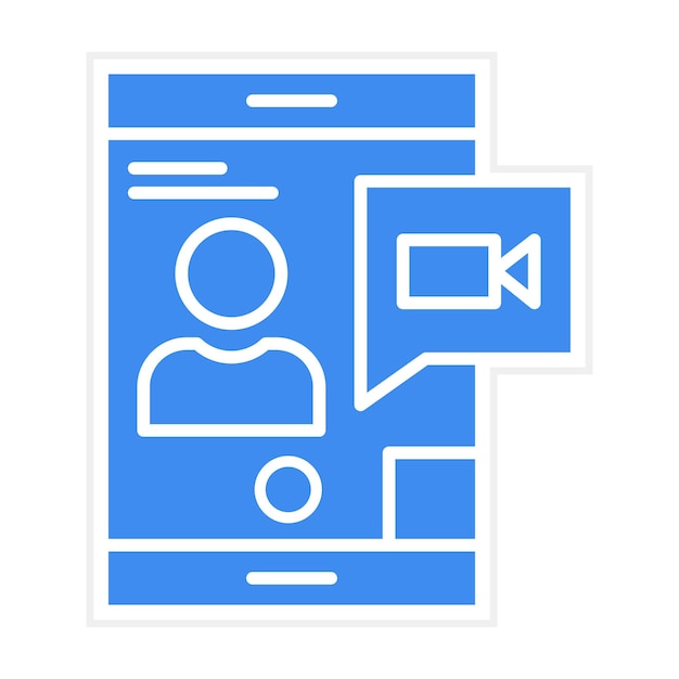 Imagen vectorial de icono de llamada de video Se puede utilizar para comunicaciones