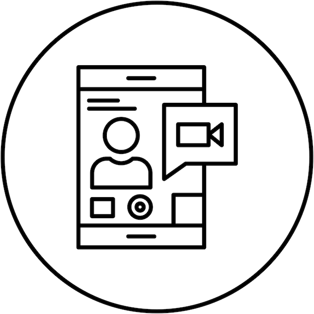 Imagen vectorial de icono de llamada de video Se puede utilizar para comunicaciones