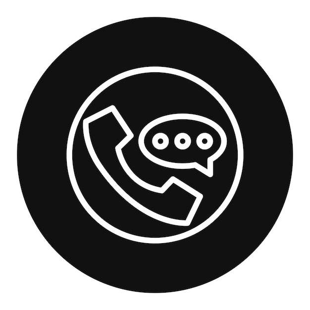 La imagen vectorial del icono de Llamarnos se puede utilizar para Contacte con nosotros