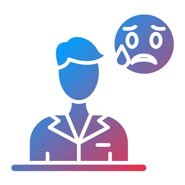 La imagen vectorial del icono de llanto se puede usar para la inteligencia emocional