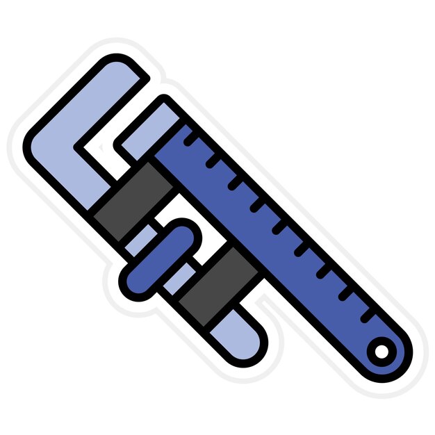 Imagen vectorial del icono de la llave ajustable Se puede utilizar para la fontanería