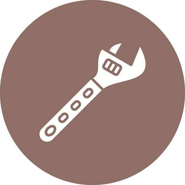 Imagen vectorial del icono de la llave ajustable Se puede utilizar para mejoras en el hogar