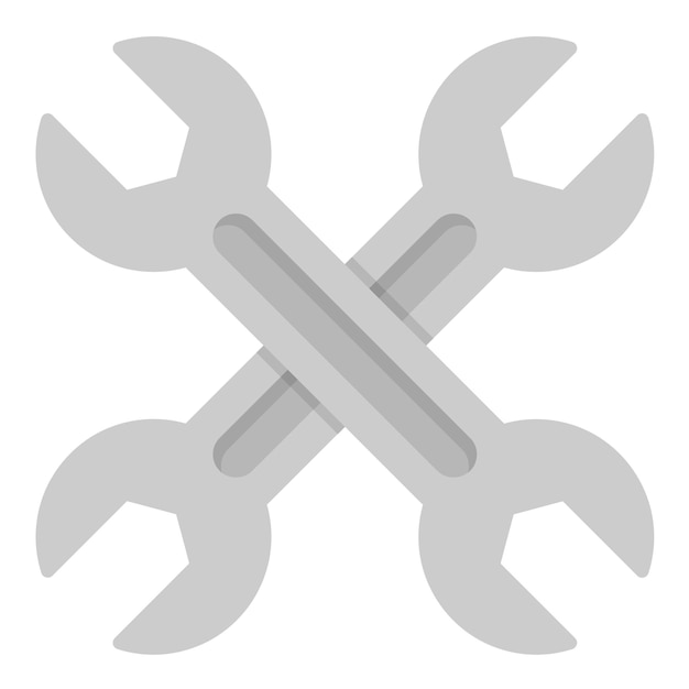 La imagen vectorial del icono de la llave cruzada se puede utilizar para las carreras de autos