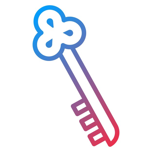 La imagen vectorial del icono de la llave del esqueleto se puede utilizar para Locksmith