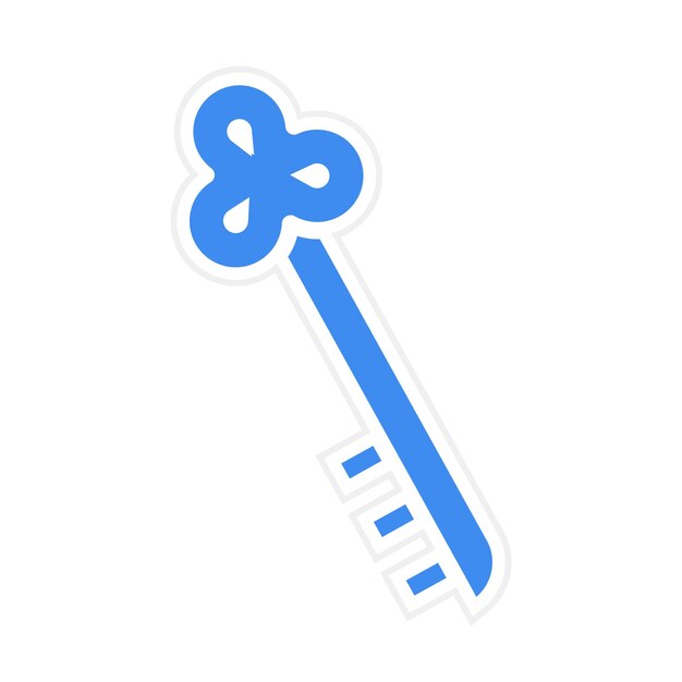 La imagen vectorial del icono de la llave del esqueleto se puede utilizar para Locksmith