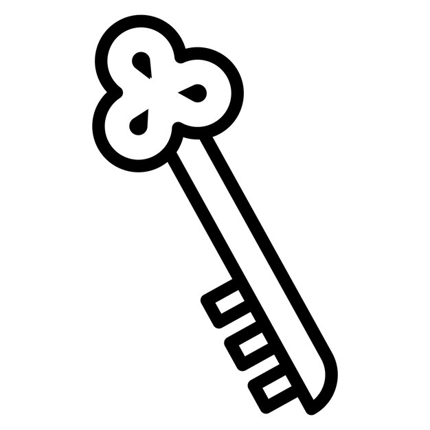 La imagen vectorial del icono de la llave del esqueleto se puede utilizar para Locksmith