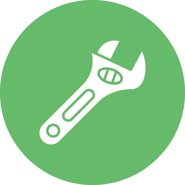 La imagen vectorial del icono de la llave puede usarse para la reparación de automóviles
