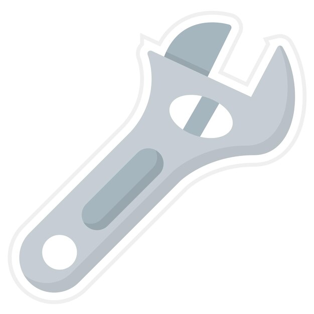 La imagen vectorial del icono de la llave puede usarse para la reparación de automóviles