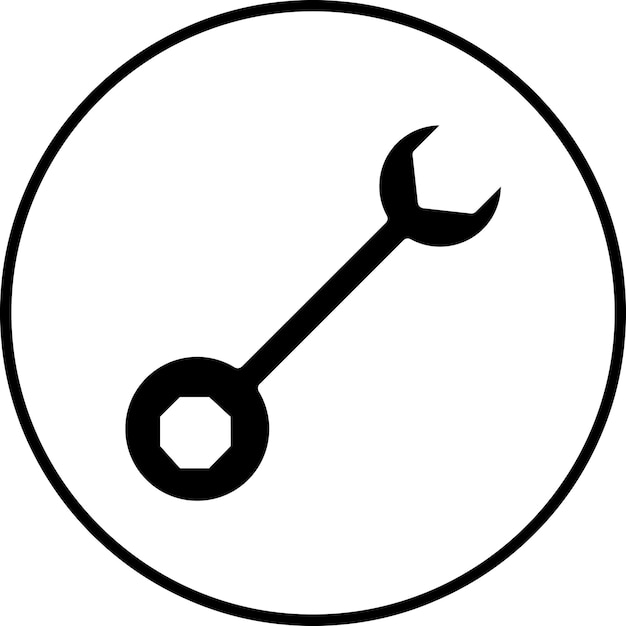 La imagen vectorial del icono de la llave se puede utilizar para la fabricación