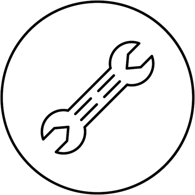 La imagen vectorial del icono de la llave se puede utilizar para las herramientas