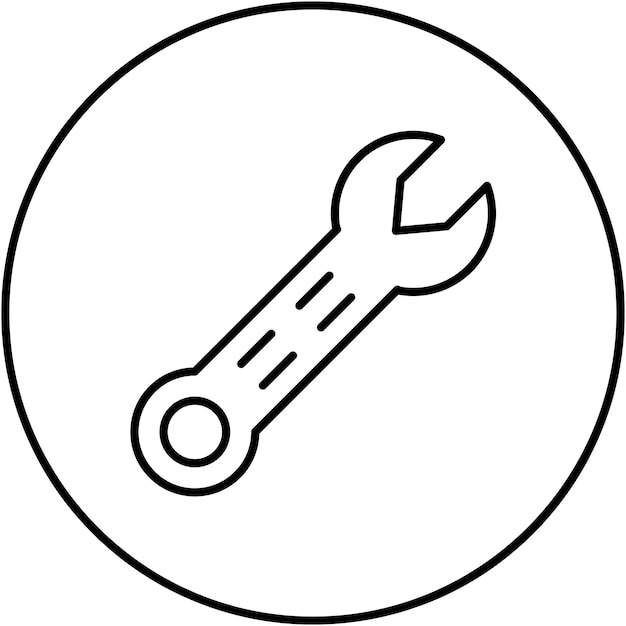 La imagen vectorial del icono de la llave se puede utilizar para las herramientas