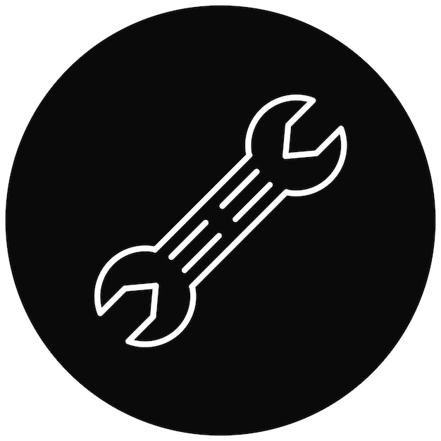 La imagen vectorial del icono de la llave se puede utilizar para las herramientas