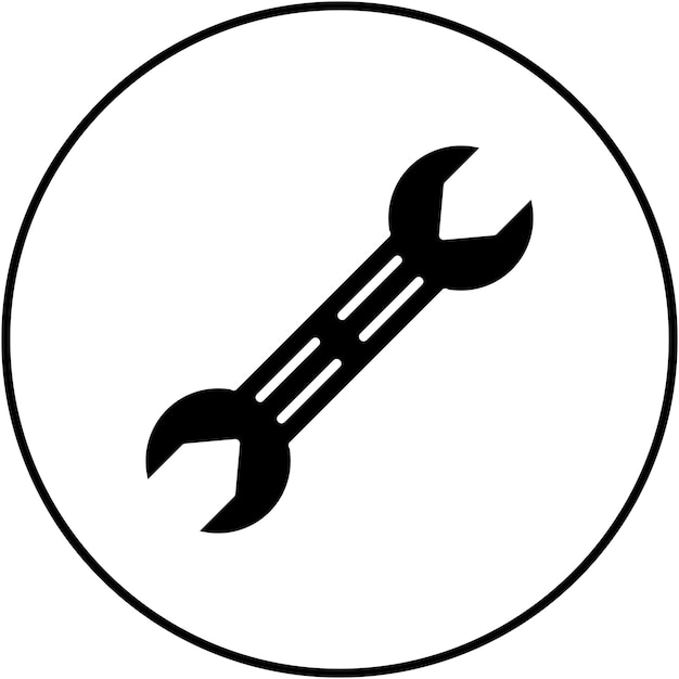 La imagen vectorial del icono de la llave se puede utilizar para las herramientas