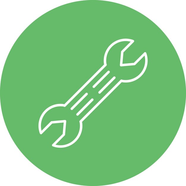 La imagen vectorial del icono de la llave se puede utilizar para las herramientas