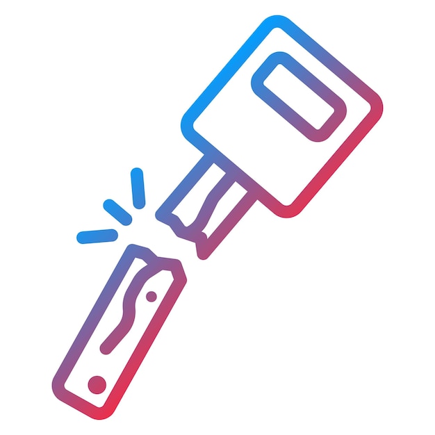 La imagen vectorial del icono de la llave rota se puede usar para Locksmith