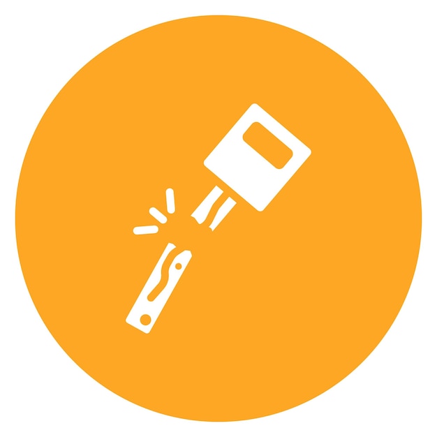 La imagen vectorial del icono de la llave rota se puede usar para Locksmith