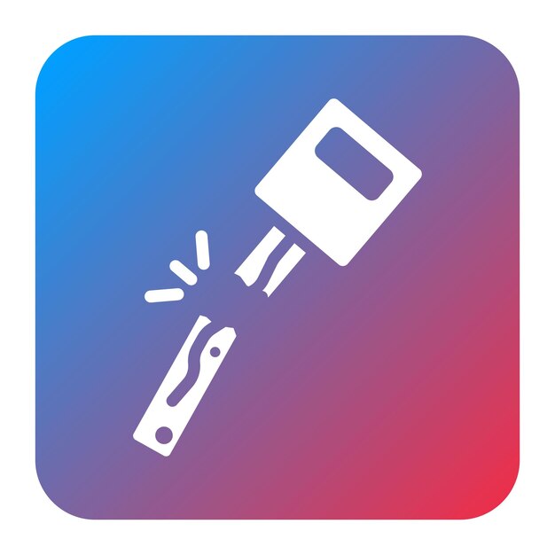La imagen vectorial del icono de la llave rota se puede usar para Locksmith