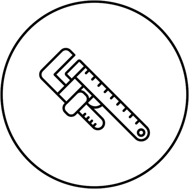 Imagen vectorial del icono de la llave de tubería Se puede utilizar para la fontanería