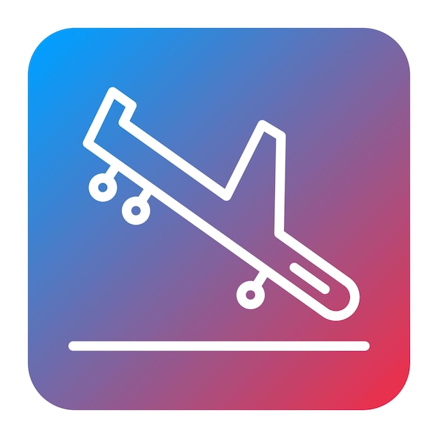 Imagen vectorial del icono de llegada Puede utilizarse para el avión