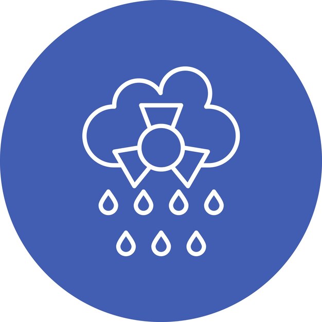 La imagen vectorial del icono de la lluvia ácida se puede utilizar para la contaminación