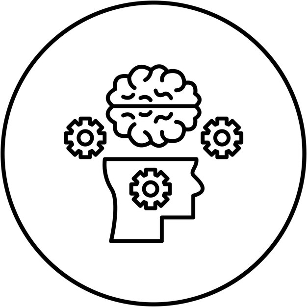 Imagen vectorial de icono de lluvia de ideas Se puede utilizar para la educación en línea