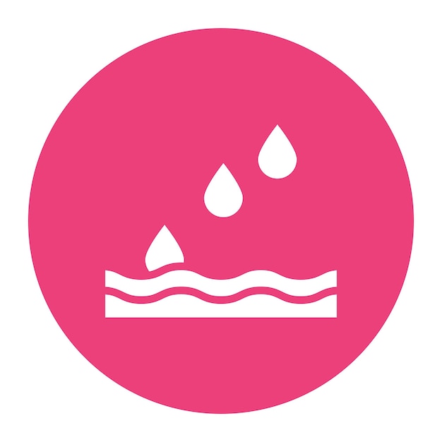 La imagen vectorial del icono de lluvia del océano se puede usar para el océano